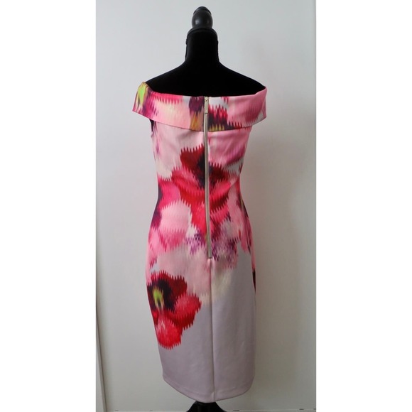 Ted Baker Expressive Pansy Off Shoulder Dress - Size 3 (US Size 8) - NWT - Picture 4 of 5